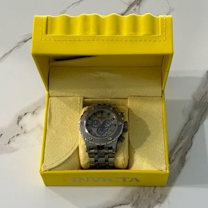 Invicta Subaqua Silver Dial Stainless Steel Chronograph Men's Watch